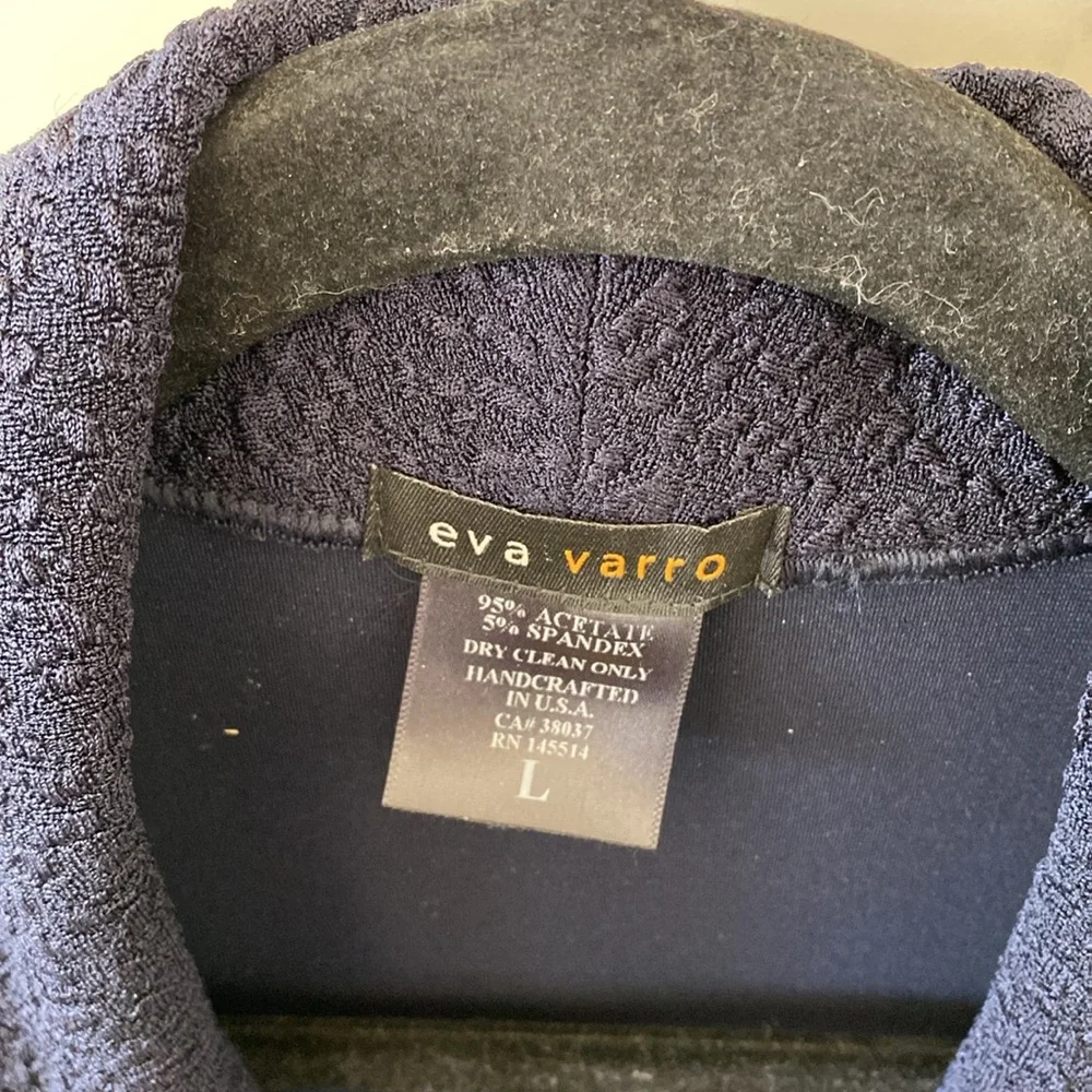 Eva Varro Barcelona long jacket in Navy size L - Picture 6 of 7